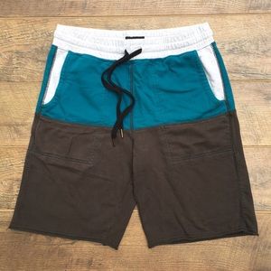 Carbon Raw Hem Cotton Shorts